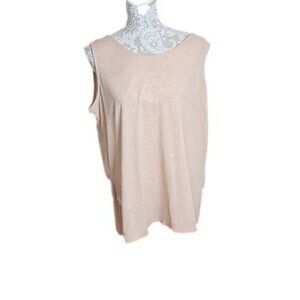 Jules and Leopold Light Pink High Low Sleeveless Tunic Top Women's XL
